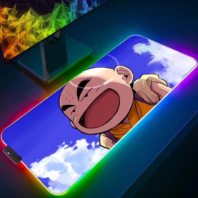 

RGB LED Gaming Mouse Pad Desk Mat Gamer D-dragon B-ball Professional Premium Mousepad Speed Control Accessories Keyboard Pad