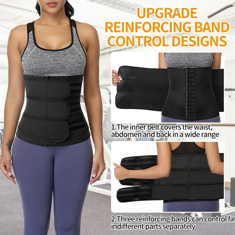 Neoprene Sweat Body Shaper Waist Trainer Belts Shapewear Girdle Tummy Control Slimming Fat Burning Postpartum Sheath Belt