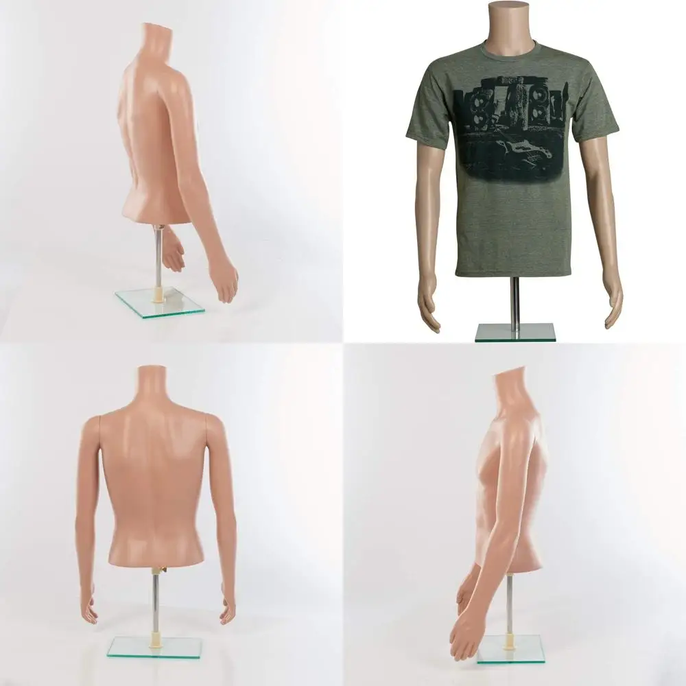 

Plastic Half-Body Male Mannequin - Chest 36, Waist 30