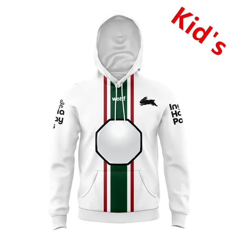 

2024 South Sydney Rabbitohs alternate TRAINING YOUTH RUGBY Hooded JERSEY TODDLER Kids size 16-20-26 ( Print name and number )