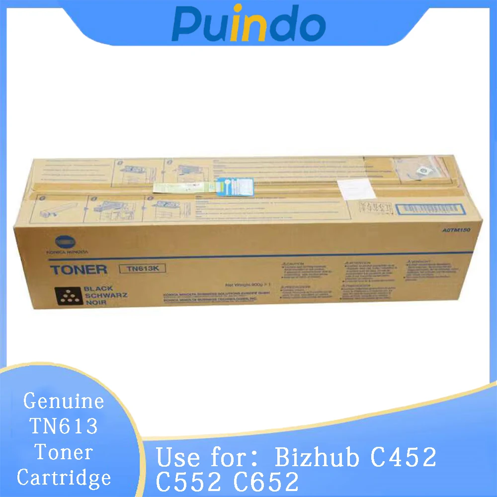 

TN613 Genuine New Toner Cartridge CMYK for Konica Minolta Bizhub C452 C552 C652 A0TM150 A0TM250 A0TM350 A0TM450
