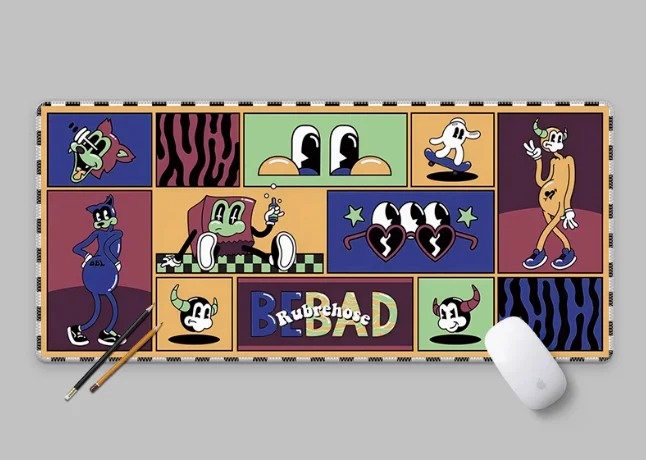 المطاط أنبوب الجدول الوسادة طبعة ماوس الوسادة سوبر كبيرة مقاوم للماء سميكة Esports الألعاب أنيمي الحصير Kawaii لوحة المفاتيح البساط مكتب