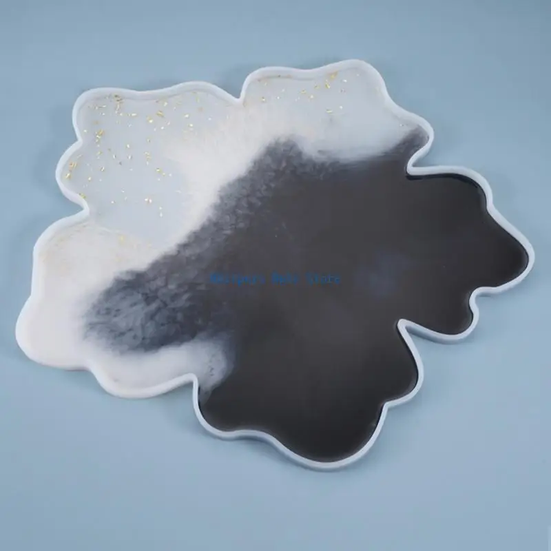 U90E 2Pcs/Set DIY Flower Pad Casting Silicone Mould Crafts Decorations Making Tools Crystal Epoxy Resin Mold