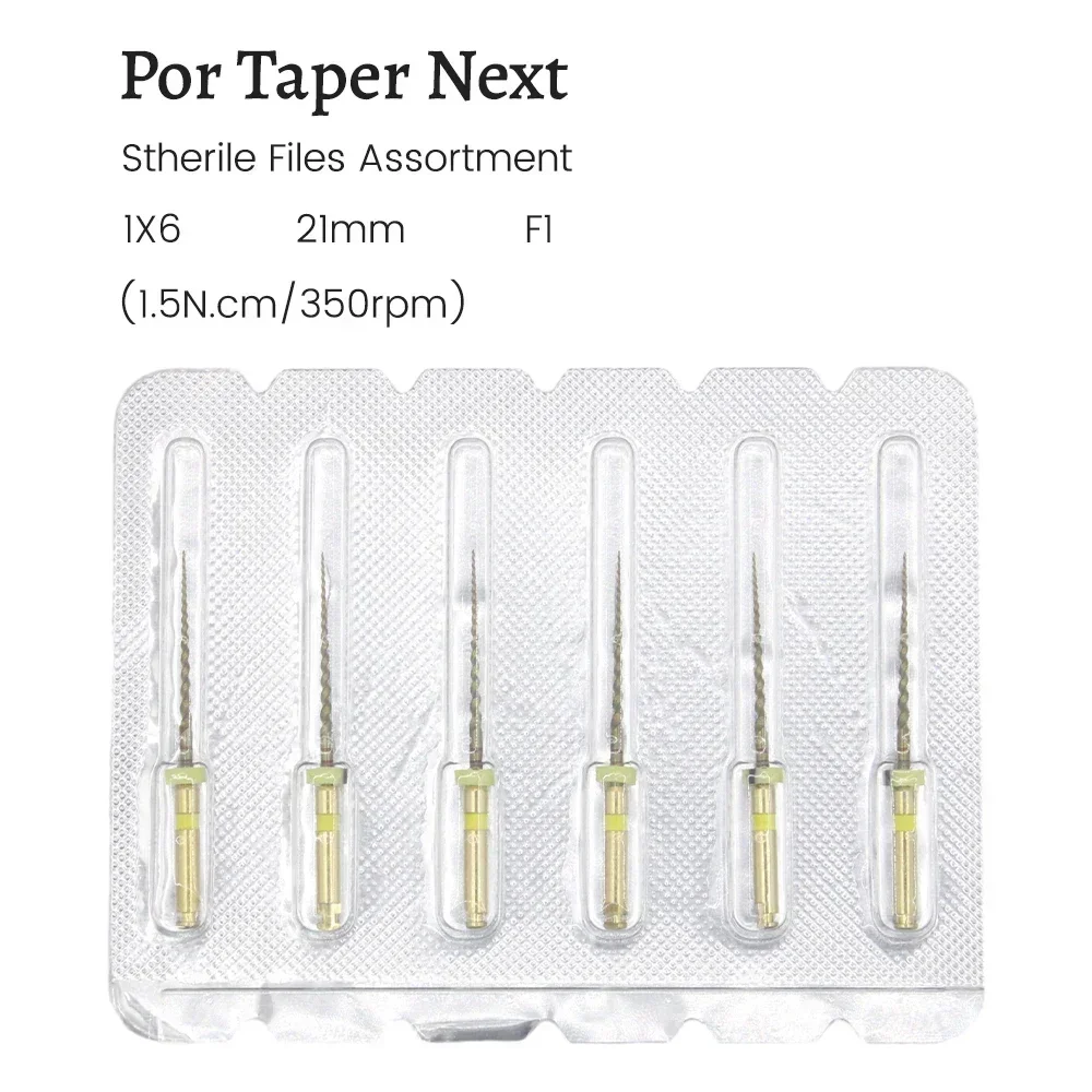 AG 6pcs Dental Endodontic Files Gold Endo File Root Canal Heat Activated Rotary File Nickel Titainium Instrument Dentistry tools