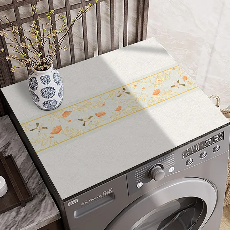 Diatom mud drum washing machine cover pad, water absorption, sun protection and dust cover
