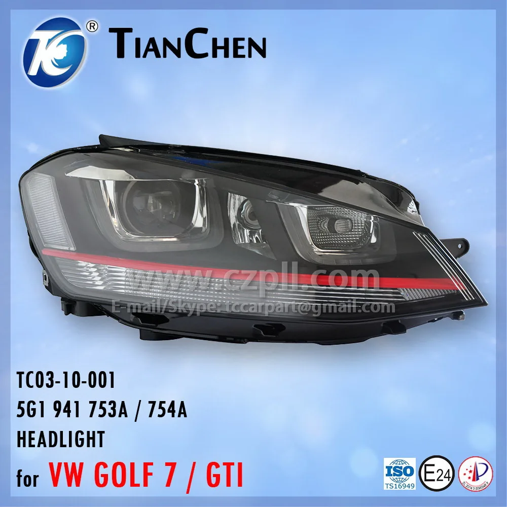 Auto Spare Part Car HEADLIGHT for GOLF 7 / 5G1 941 753 A / 754 A - 5G1941753A / 754A