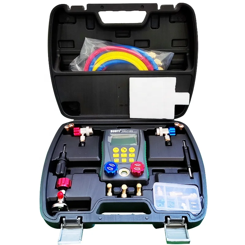 Druktemperatuur Lekkagetester Digitale AC-spruitstukmeter Diagnostische manometer