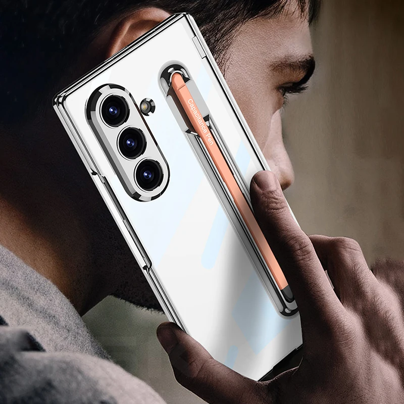 

Magnetic Hinge 360 Protective Case For Samsung Galaxy Z Fold 7 Pen Holder Outer Screen Glass Cover For Galaxy Z Fold7 Case