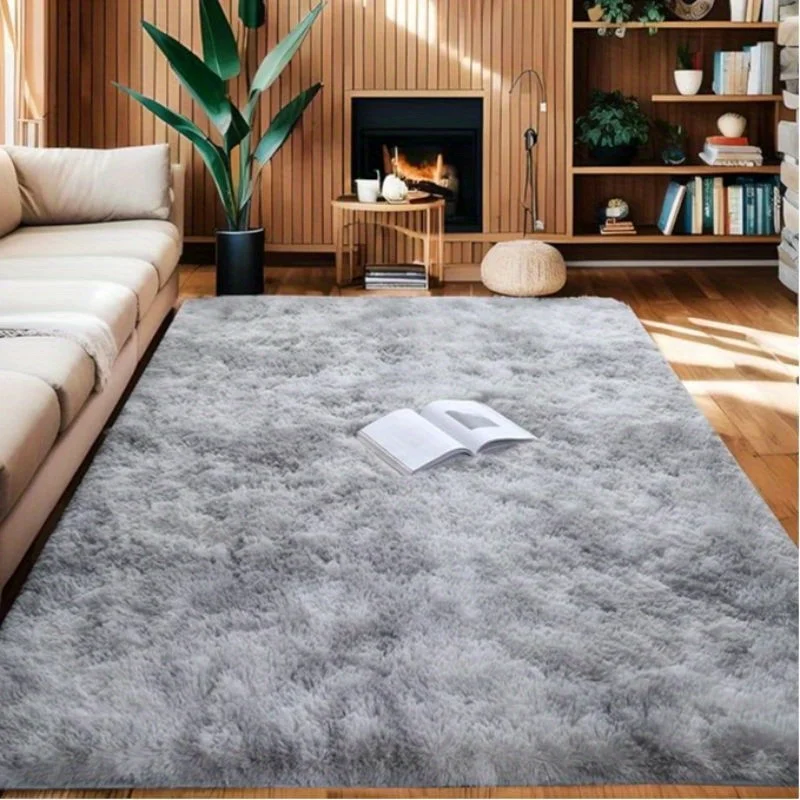 

4x6 Feet Upgraded Non-Slip Durable Fluffy Plush Carpet Soft Long Plush Bedroom Carpet Indoor Carpet Living Room Carpet