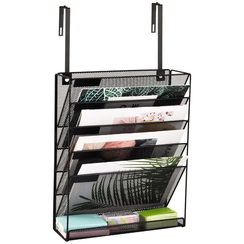 

Новая стойка для хранения файлов, настольная стойка из кованого железа, настенная железная сетчатая стойка для офисных принадлежностей, управление файлами