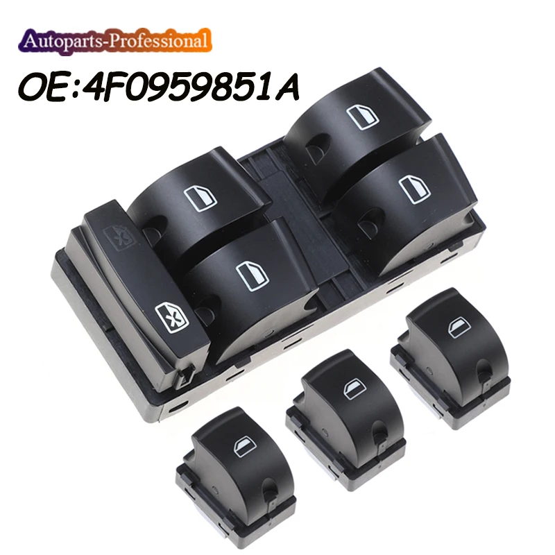 New Electric Powert Master Window Switch Button Fit For Audi A3 A4 A6 Q7 4F0959851A 4F0959851F/4F0959851/4F0959851F5PR