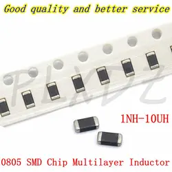 50PCS 0805 (2012) SMD Chip Multilayer Inductor 1 1.2 1.5 1.8 2.2 2.7 3.3 3.9 4.3 4.7 5.6 6.8 8.2 10 68 NH UH 1nh 47nh 100nh 10uh