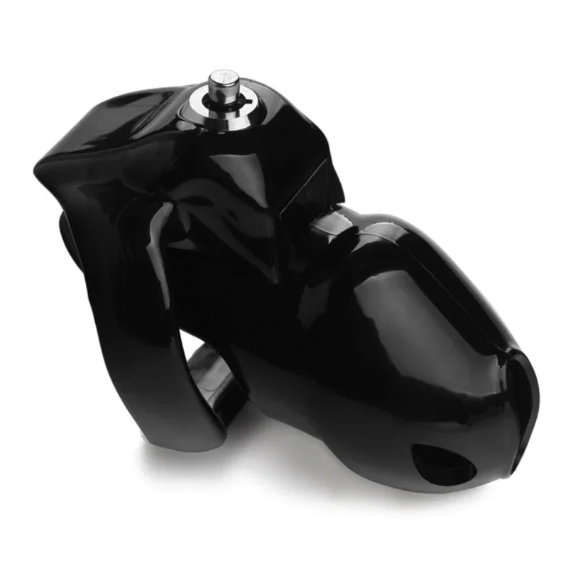 Dispositivo de Castidad masculina de resina HT-V5 Click & Lock Cobra Gabbia para pene Anillo para pene Bloqueo de manga Jaula para pene Cinturón de Bondage Fetiche Juguete sexual para hombres