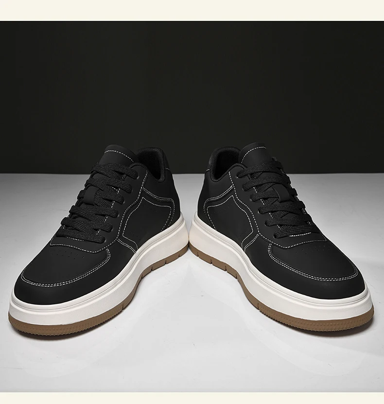 New Height-increasing Shoes for Men: 10CM-8CM-6CM Invisible Height-increasing Sports Shoes, White Sports Shoes, Large Size 37-44