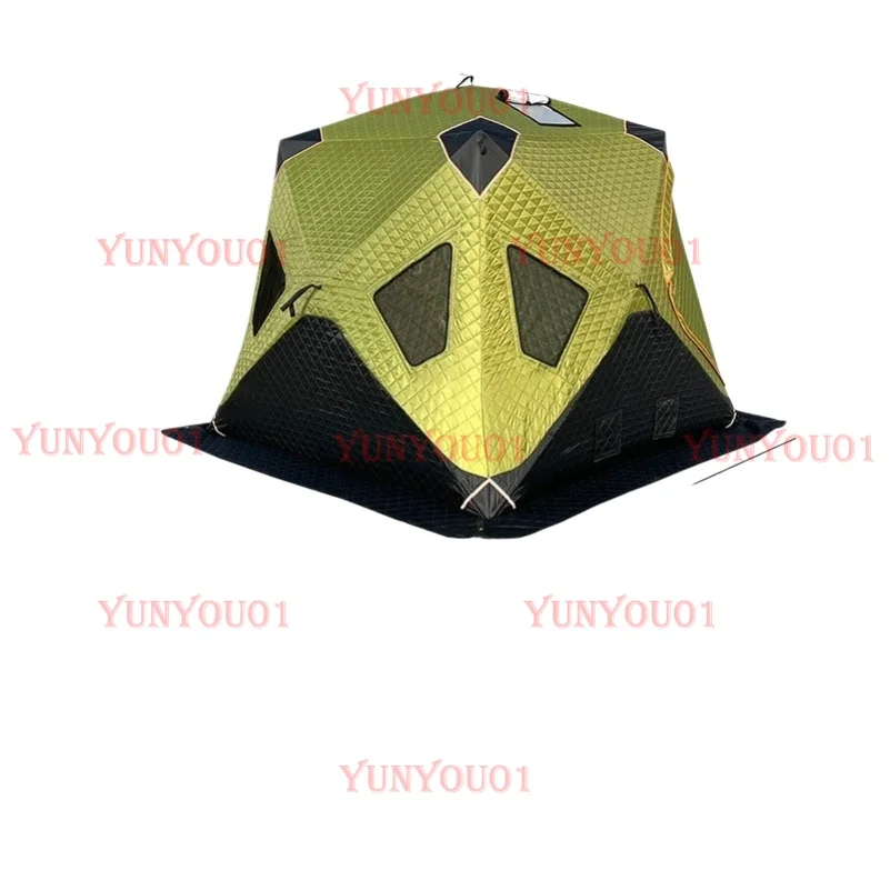 

Upgrade 3-4 People Winter Fishing Tent Outdoor Camping, Thickened with Cotton, Warm and Cold-proof, and Build A Snow Fishing Hut