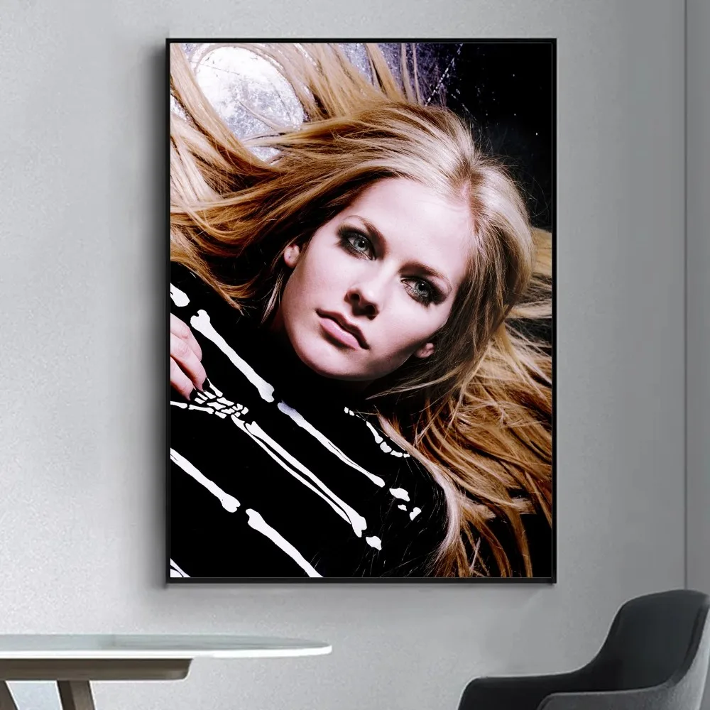 Singer Avril Ramona Lavigne Poster Fancy Poster Wall Sticker for Living Room Bar Vintage Decorative Painting Middle