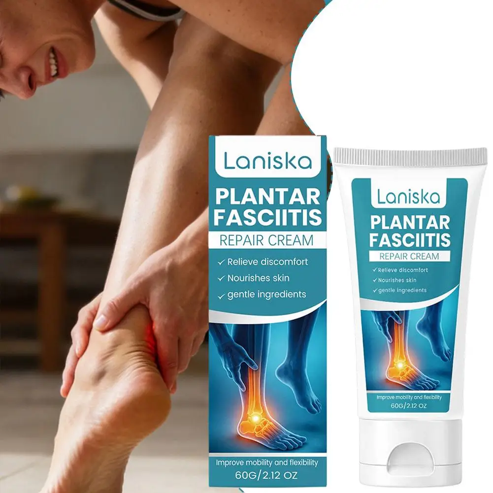 60g Plantar Fasciitis Relief Cream Heel Pain Soothing Ointment for Heel Spurs Achy Feet Treatment Deep Penetrating Foot Care