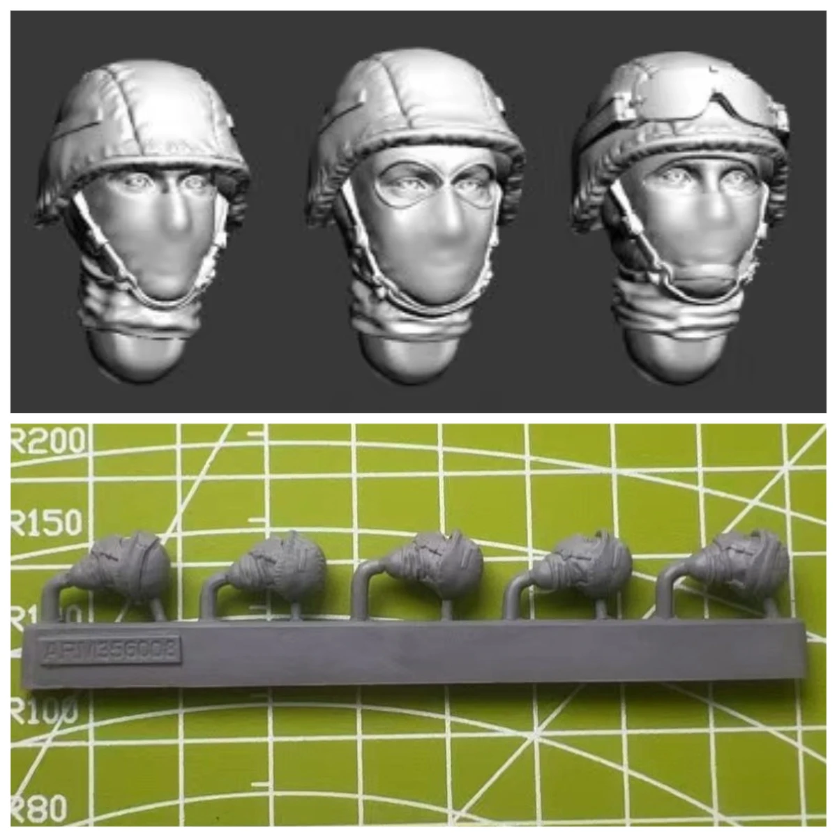 

5PCS 1:35 Die Casting Resin Model Assembly Kit Character Head Model Replacement Modification Unpainted