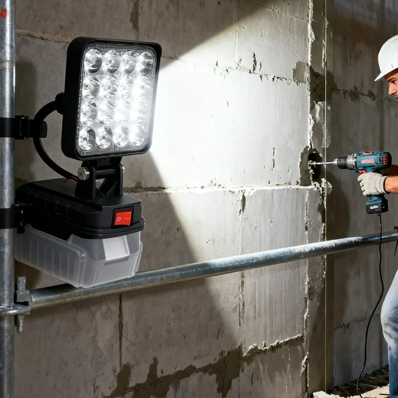 في الهواء الطلق مصباح يدوي لماكيتا 14.4 فولت-18 فولت بطارية ليثيوم أيون LED العمل ضوء الطوارئ الصيد مصباح يدوي أدوات الإضاءة على المدى الطويل