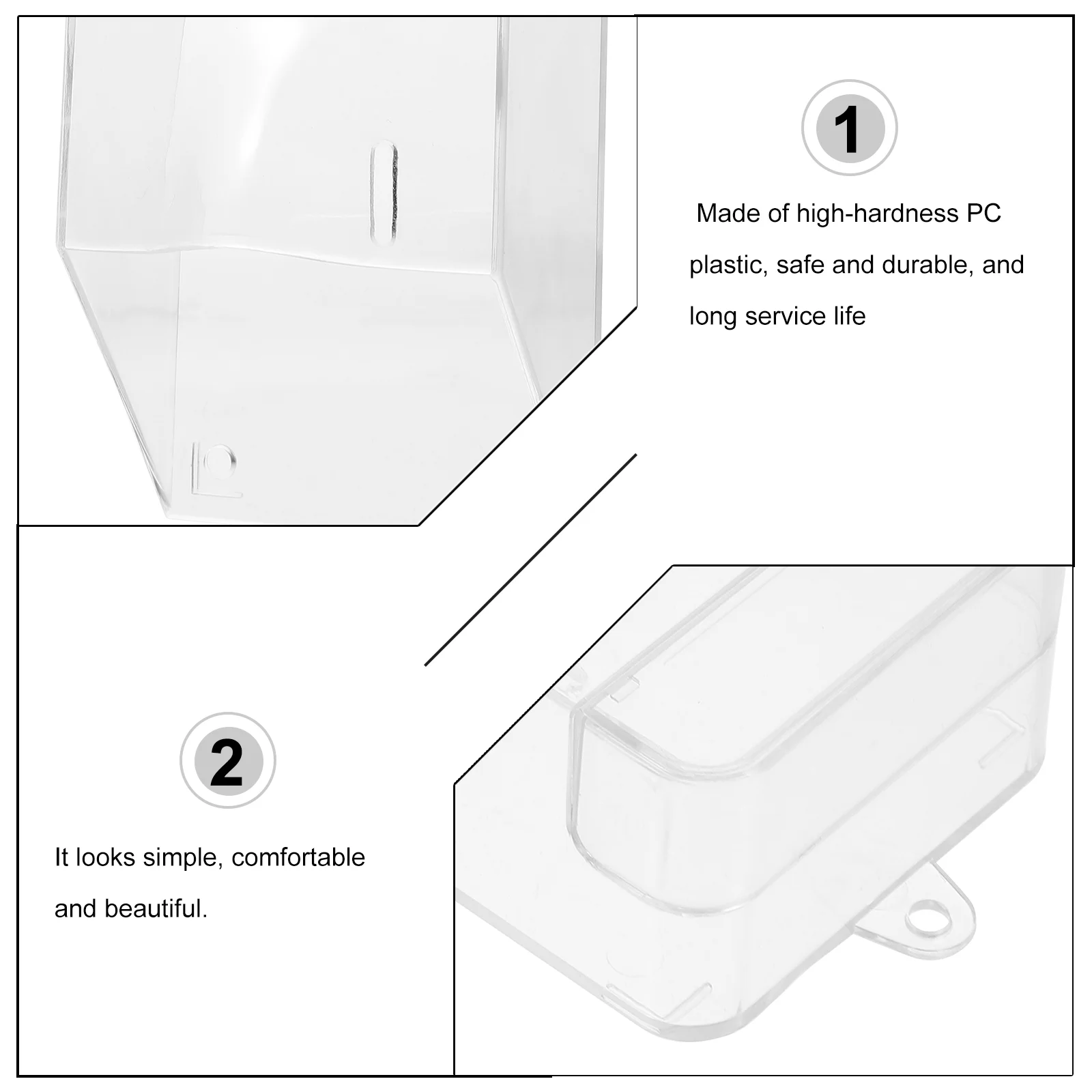 Timbre cubierta impermeable botón lluvia para cerradura de puerta aldaba transparente impermeable al aire libre