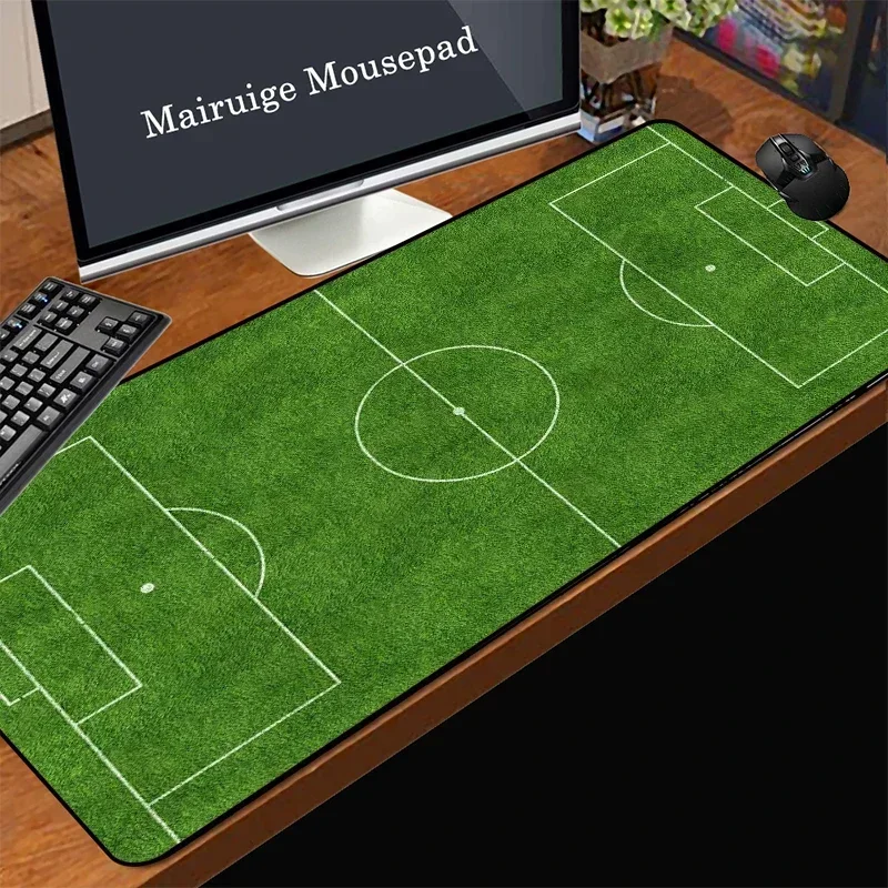 Green Football Field Mouse Pad Large Desk Mat Rubber Extended Computer Game Office 400x900mm Keyboard Pads Gaming Accessory Rug