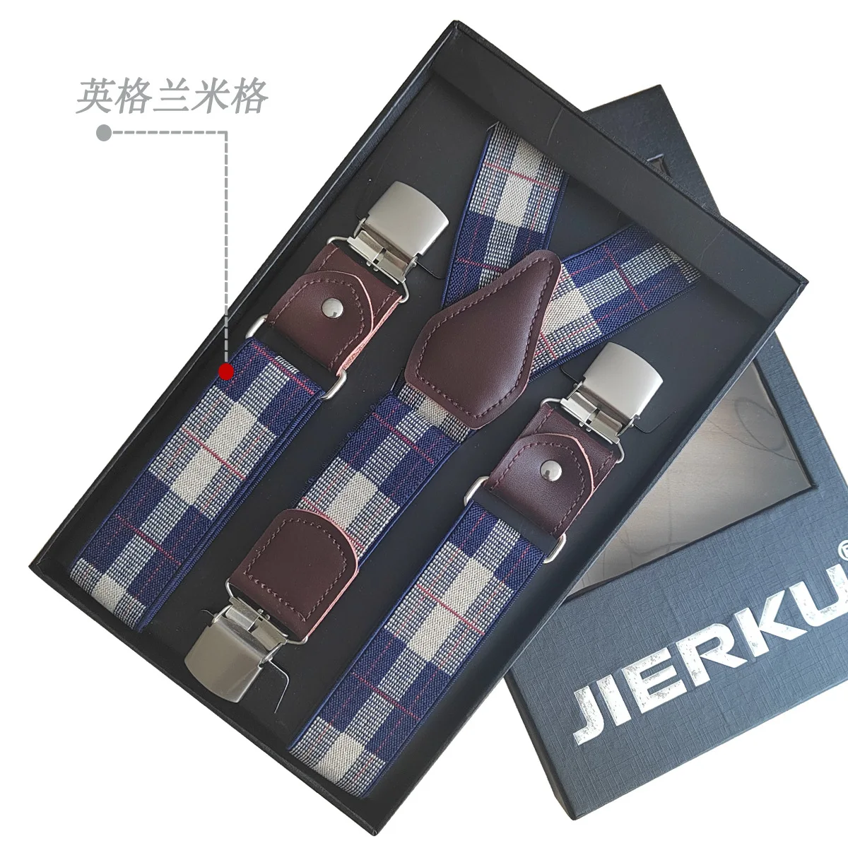 Leather Suspenders Men 3.5cm Y-Back 3 Clips Male Suspensorios Adjustable Elastic Trouser Braces Strap Belt Suit Accessories
