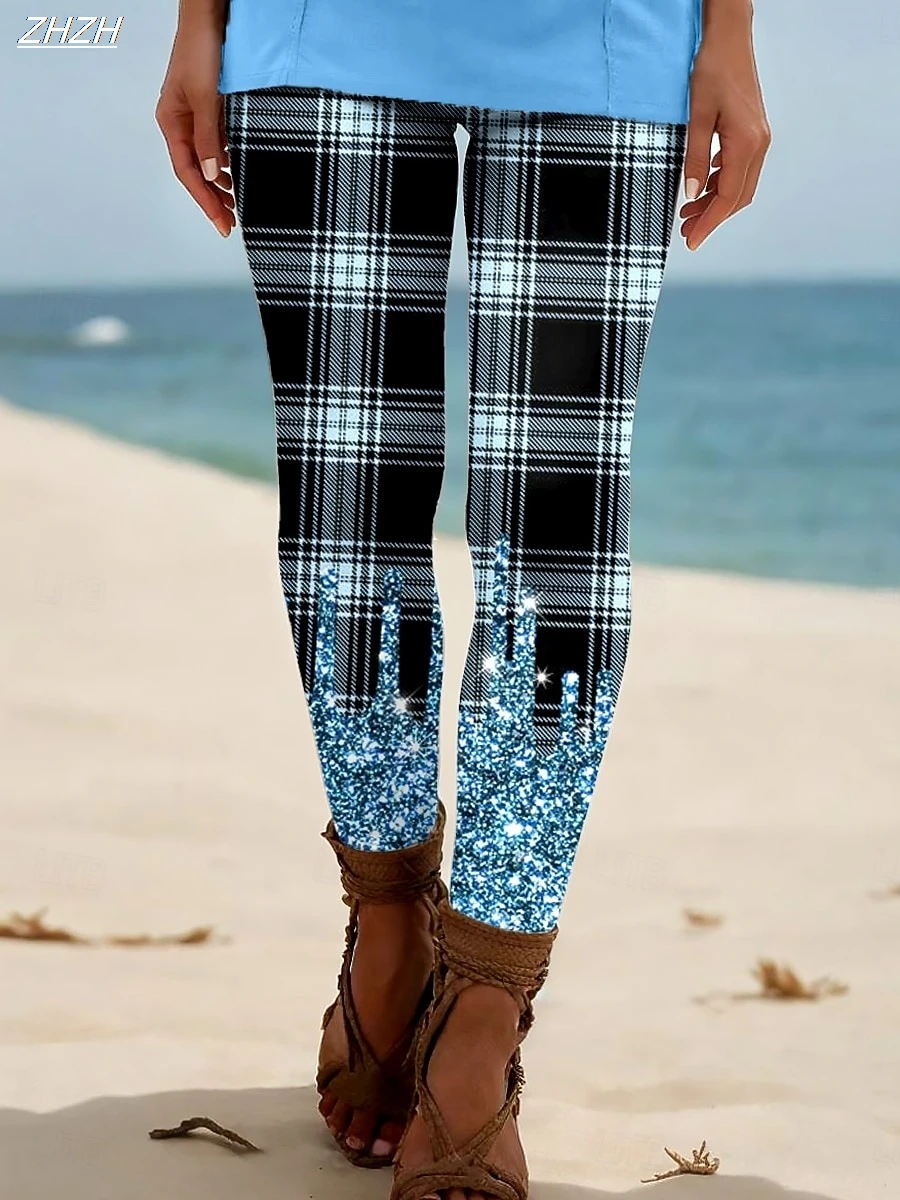

Женские леггинсы, клетчатые брюки с рисунком, брюки из полиэстера, спандекса, эластичная резинка на талии, осенне-зимняя уличная одежда для управления