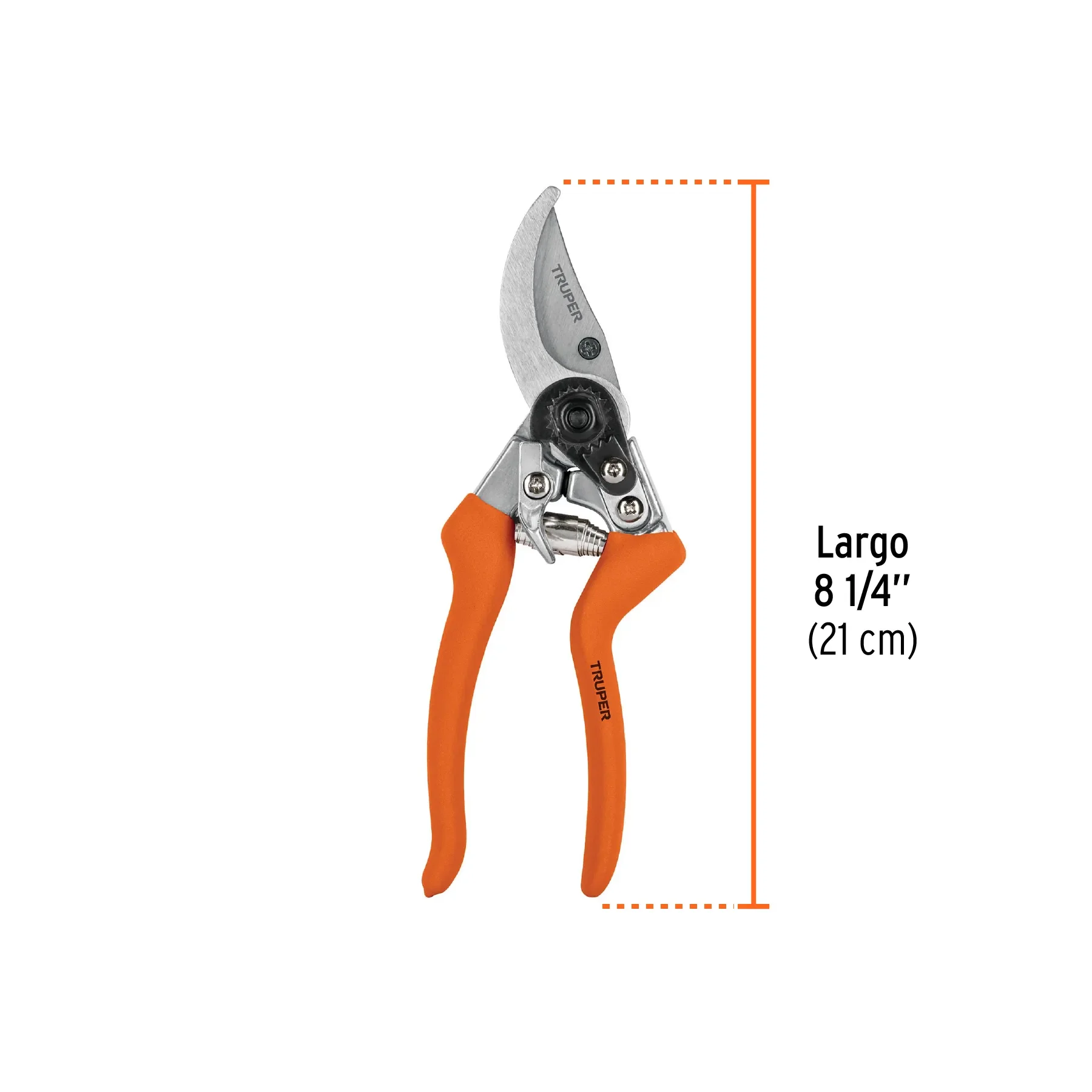 36 TRUPER 8 Foot Aluminum Pole Pruning Shears with Stepped Blades for Garden Tree Branch Trimming