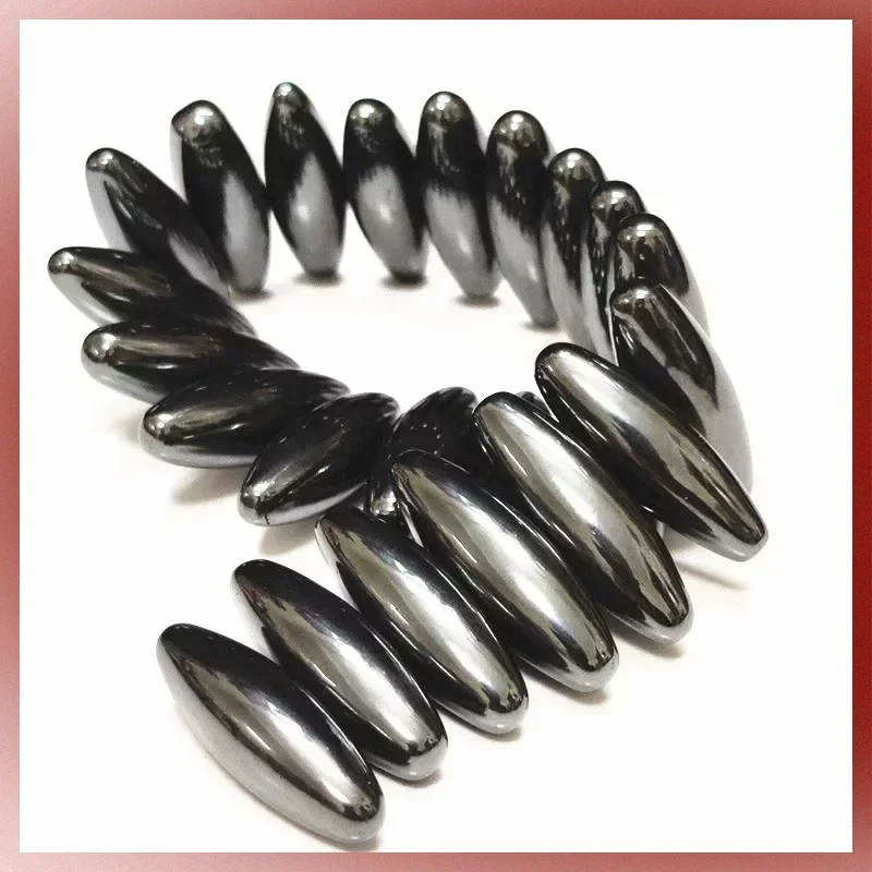 10/30Pcs Strong Magnetic Therapy Relief Toy Oval Shape Olive Rattle Power Ferrite Magnet Beads Set Health Care Massager Magnetic