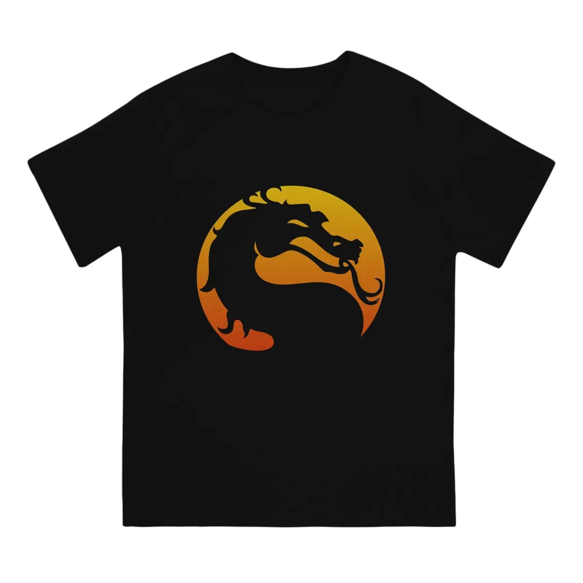 Dragon Classic Mortal Kombat Men T Shirt Fibre Fashion Crewneck Polyester TShirt Harajuku