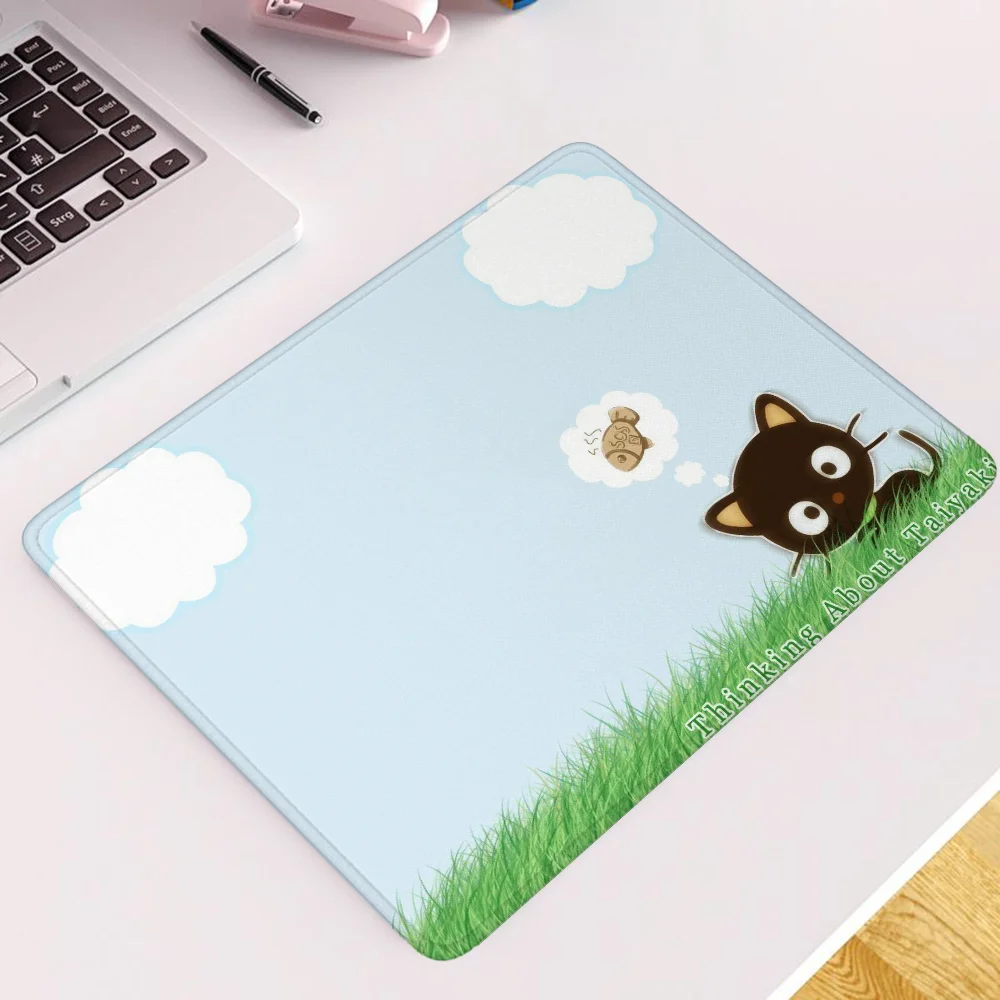 Cute Mouse Pad Anime Chococat Desk Accessory Small Game Mats Mousepad Company Pc Gamer Girl Gaming Laptop Table Mat Accessories