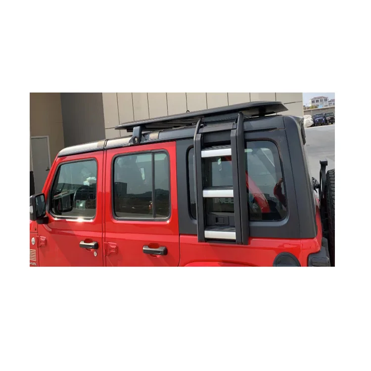 Factory Sales Roof Rack Cargo Exterior Accessories Luggage rack Basket Climbing ladder 2007-2023 JL JK