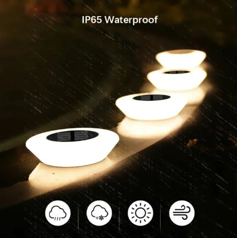 Luci a terra solari luci da giardino solari impermeabili a LED luci da terra luminose per esterni illuminazione paesaggistica per Patio Pathway Lawn