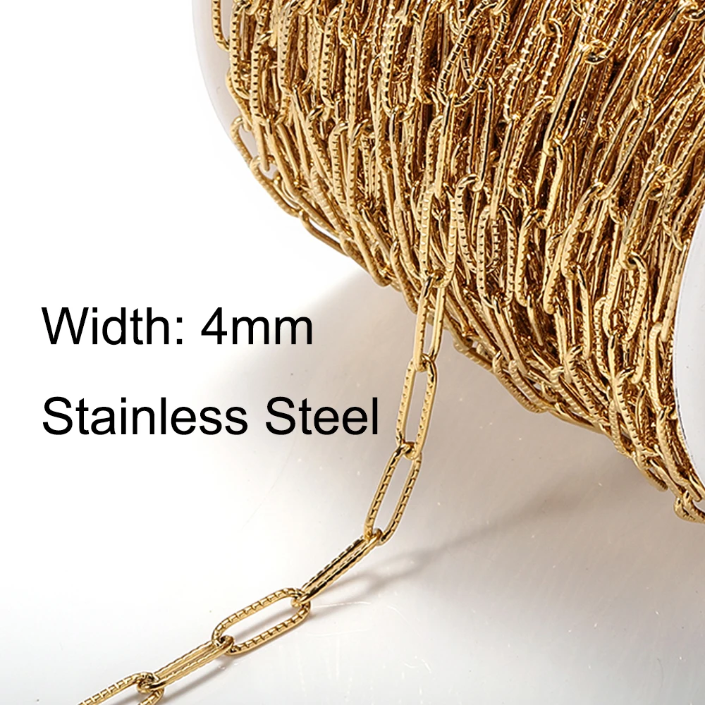 1meter Gold Farbe Edelstahl Ketten Stern Link Ketten DIY für Frauen Halskette Armband Schmuck Herstellung Komponenten DIY Keine verblasst – Detail 10