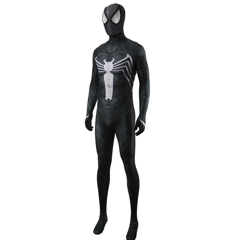 Black Venom Symbiont Spiderman Costume Cosplay 3D Stampato Spandex Zentai Abiti Venom Spider Costume di Halloween Tuta Adulto Bambino