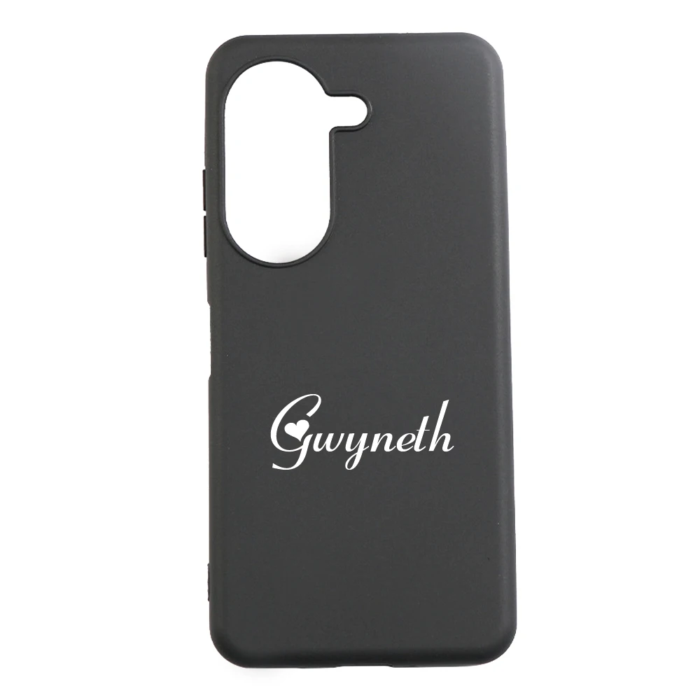 Personalised Custom Name Phone Case For Asus Zenfone 10 Black TPU Soft Protective Back Cover For Zenfone 9 Funda DIY Zenfone10