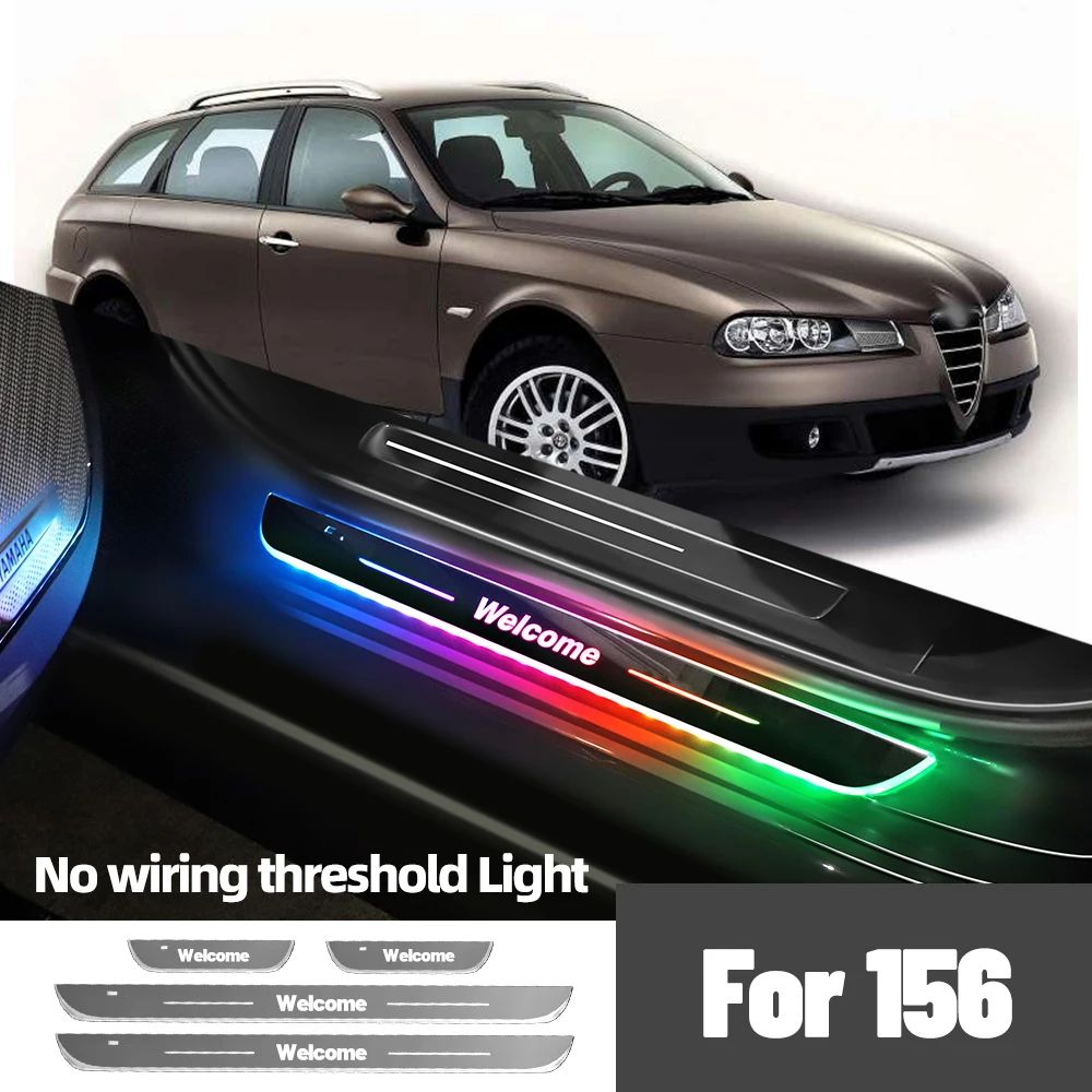 

For Alfa Romeo 156 1997-2006 2003 2004 2005 Car Door Sill Light Customized Logo LED Welcome Threshold Pedal Lamp Accessories