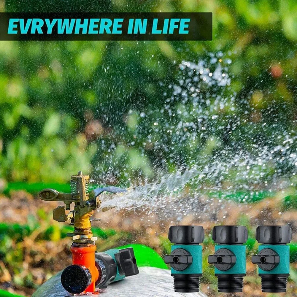 Turn Off Valve Hose Connector Garden Lawn Sprinkler 3/4 Inch 4pcs Accessory Water Hose Shutoff Valve Practical