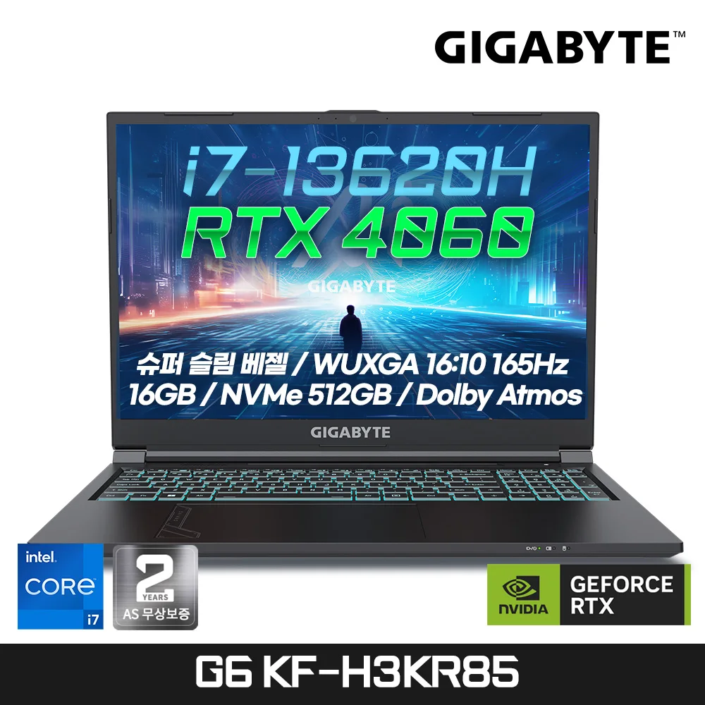 Gigabyte G6 KF-H3KR85 I 7-13620H/16GB/512GB/RTX4060 Gaming Notebook