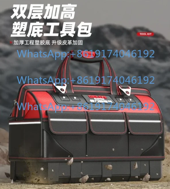Electric Electrician To-ol Kit is sturdy, dur-able, portable can-vas storage bag, thick and wear-resi-stant handbag
