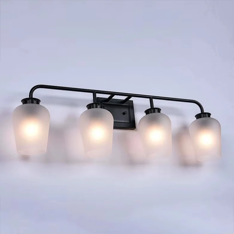 Metal + glass LED lamp body material switch control 2700K living room modern wall lamp dimmable E12 lampshade 1 year 750 hours