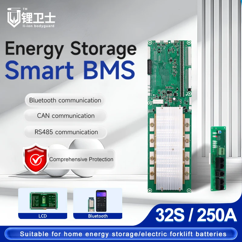 LWS Smart Battery BMS 17S-32S 150A 200A 250A 32S Lifepo4 BMS with RS485/CAN/RS232/BT Communication