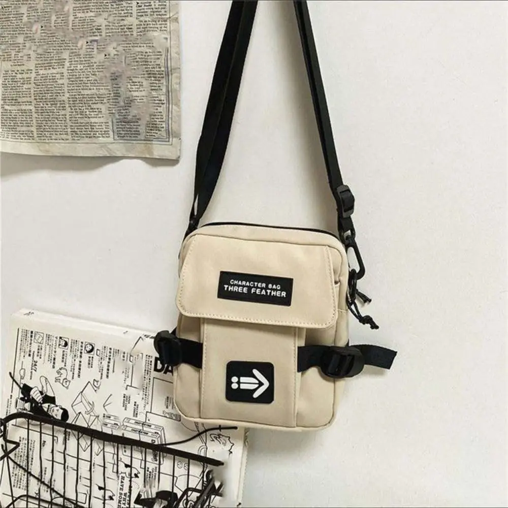 Borsa a tracolla da uomo durevole di grande capacità Borsa in tessuto Oxford regolabile solida Borsa coreana Portafoglio Messenger Borsa a tracolla unisex