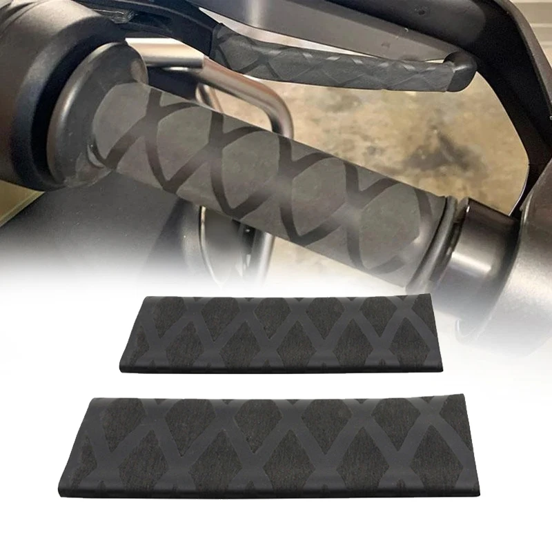 1 Pair Non-Slip Rubber Grip Gloves - Universal Heat Shrinkable Handle Covers For Motorcycle And Bike Handlebars