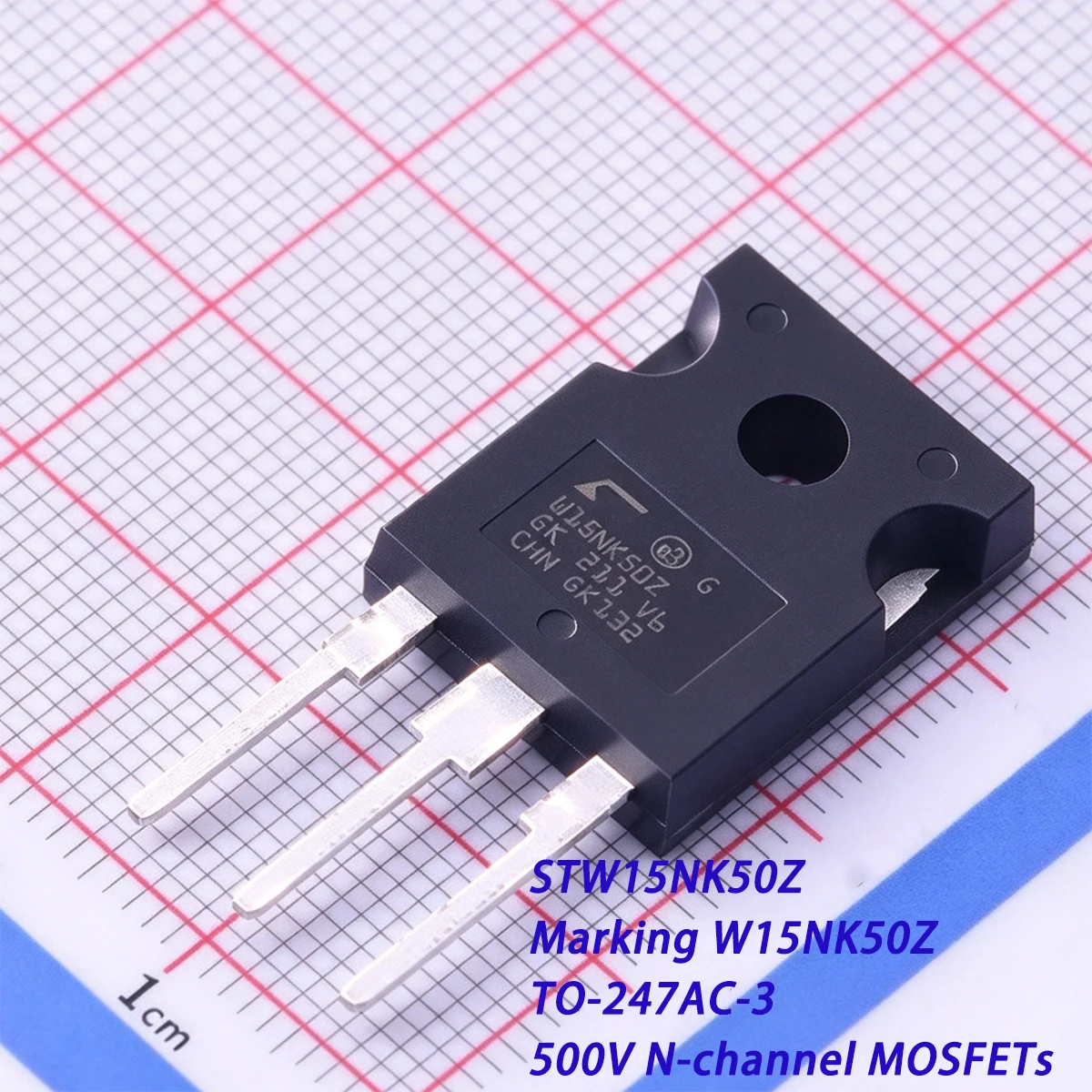 1PCS STW15NK50Z Marking W15NK50Z TO-247AC-3 500V 14A 160W 340mΩ 0.34Ω ohm N-channel NEW Original Field-Effect Transistor MOSFETs