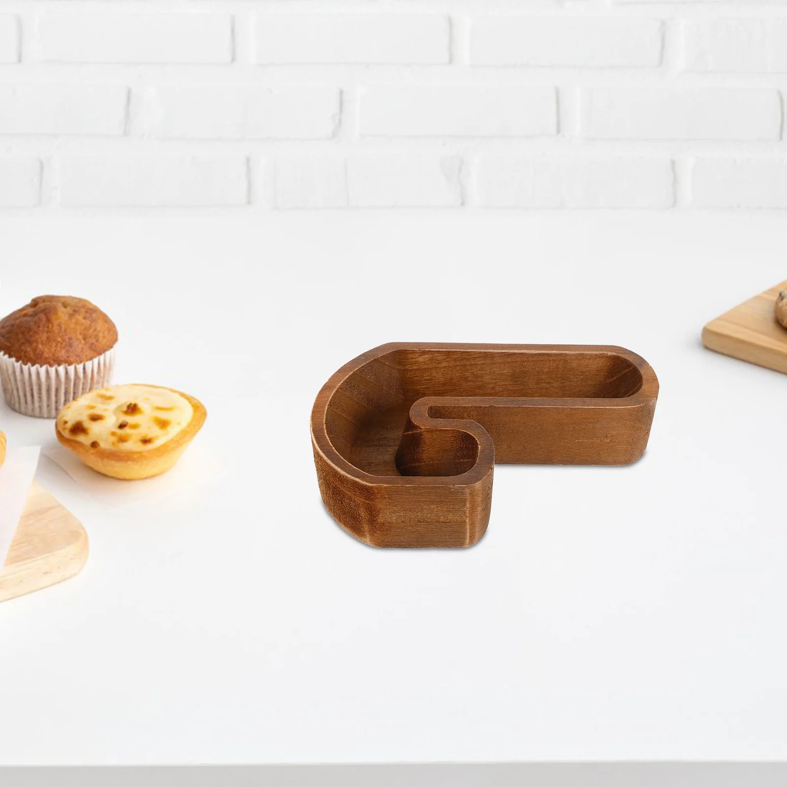 

Деревянный сервировочный поднос в стиле трости, рождественские столовые приборы, тарелка для закусок, десертов, фруктов, декор праздничного стола, натуральная многоразовая посуда