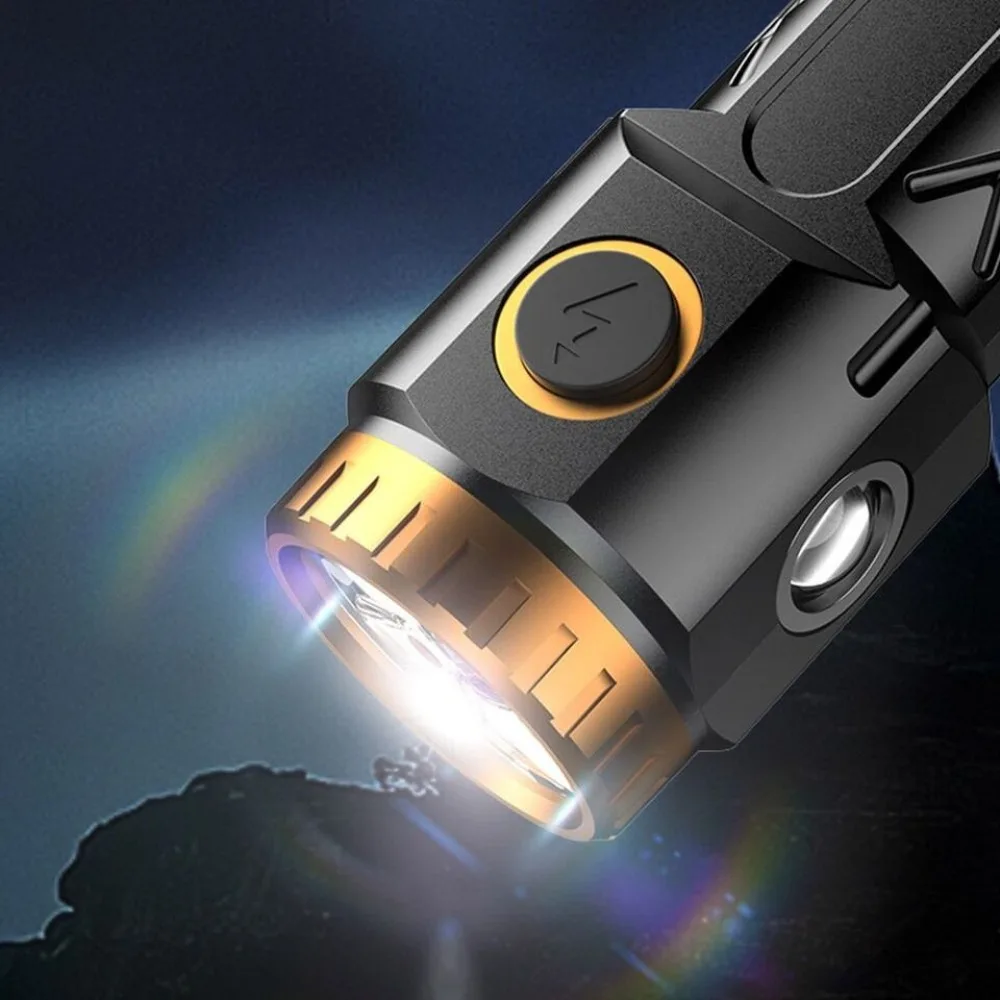 

New White Laser Long-range Flashlight Strong Light Waterproof Small Torch Explosive Brightness Multi-core Wick Outdoors