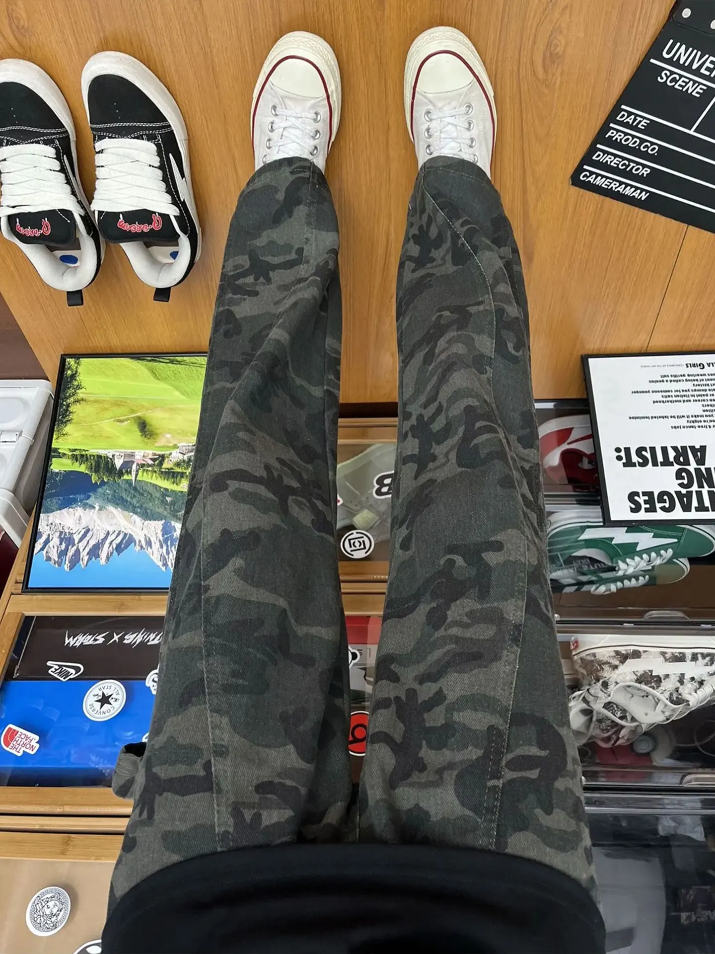 

Мужские летние тонкие джинсы-клеш в стиле American Vibe Camouflage, прямые брюки в стиле High Street, повседневная одежда
