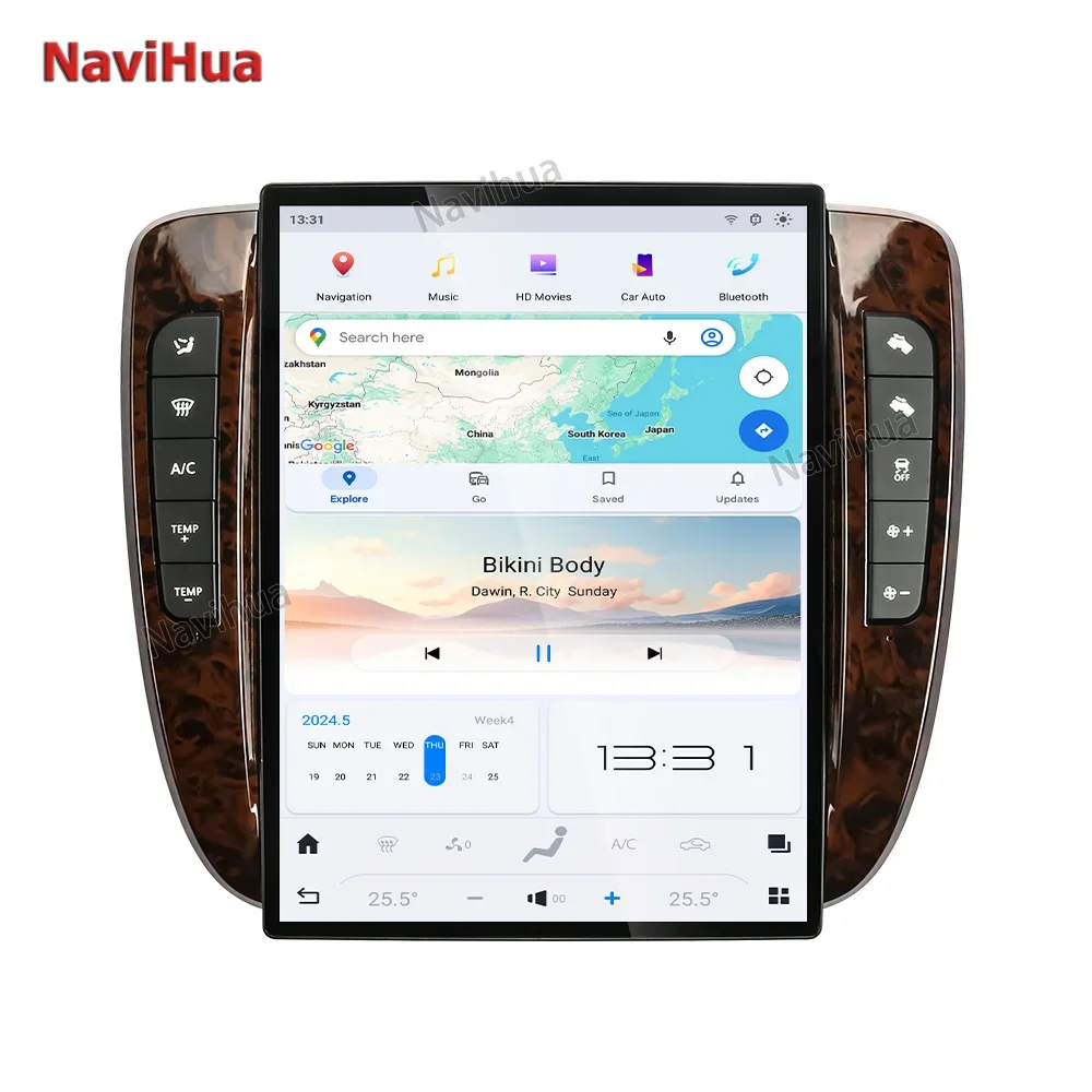 

13.8" Car Radio For GMC-Yukon/Chevy Suburban Tahoe Auto AC 2007-2013 Android13 Multimedia Player Touch Screen Car Accessories