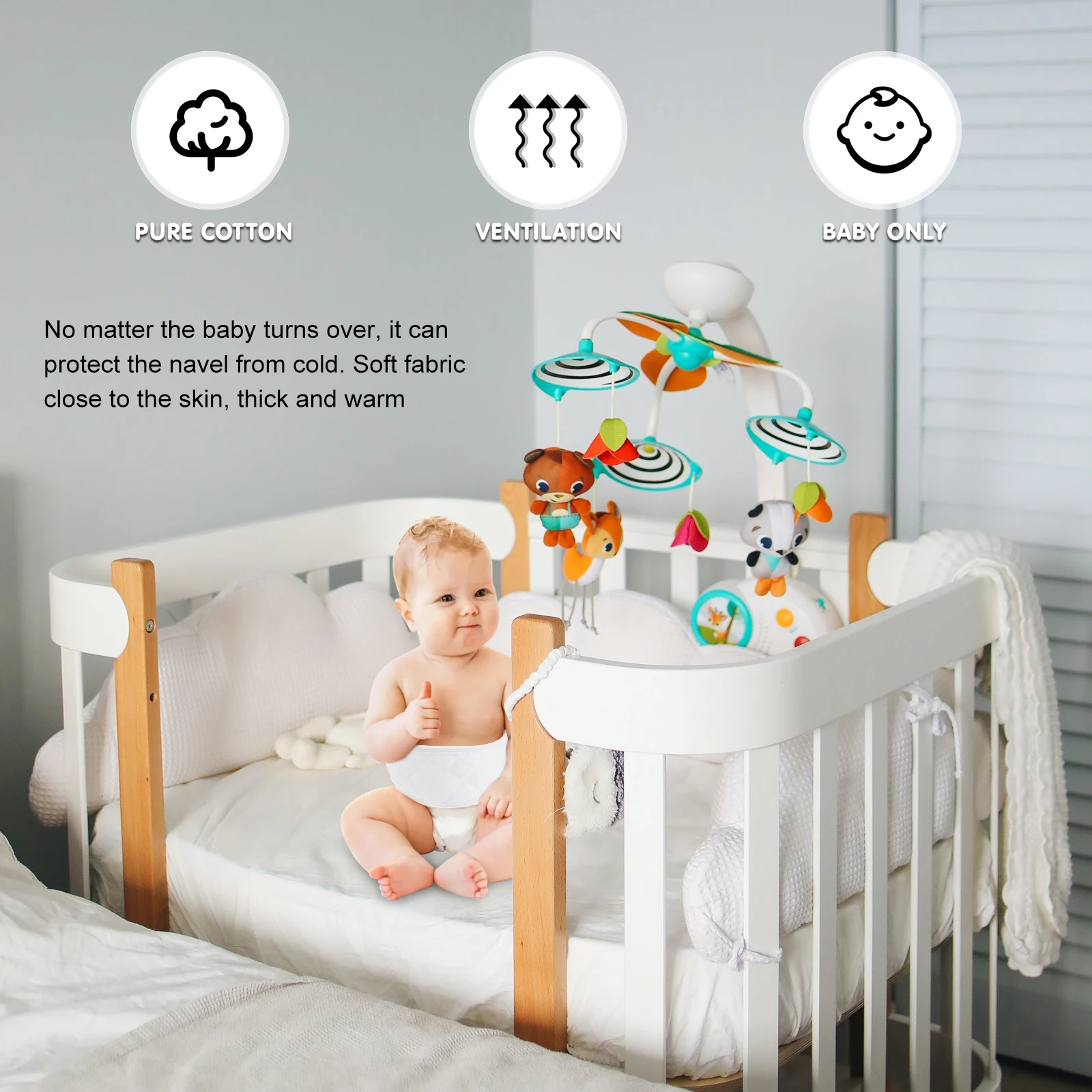 

10pcs Newborn Navel Belt Baby Belly Button Band Cotton Infant Wrap Toddler Guard Protective Comfort Adjustable